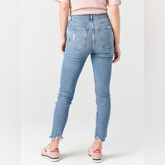 Agolde Nico Blue Jeans Skinny High Rise Slim Fit Cut Out Size 26 - Picture 5 of 11